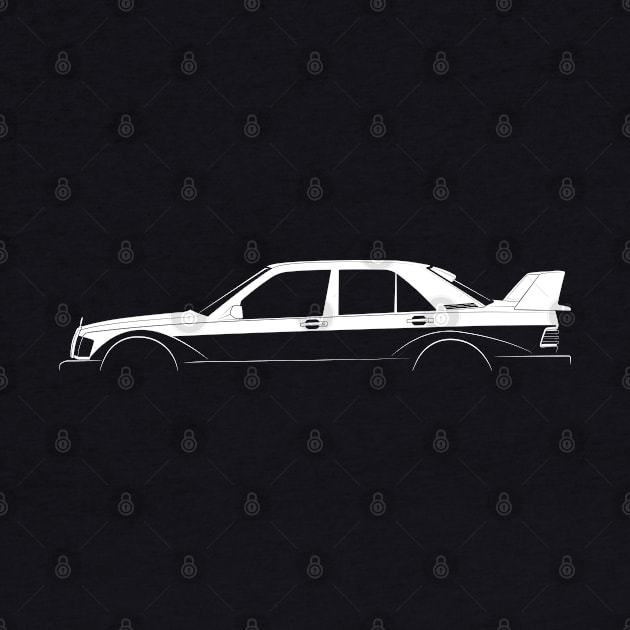 Mercedes-Benz 190 E 2.5-16 Evolution Silhouette by Car-Silhouettes